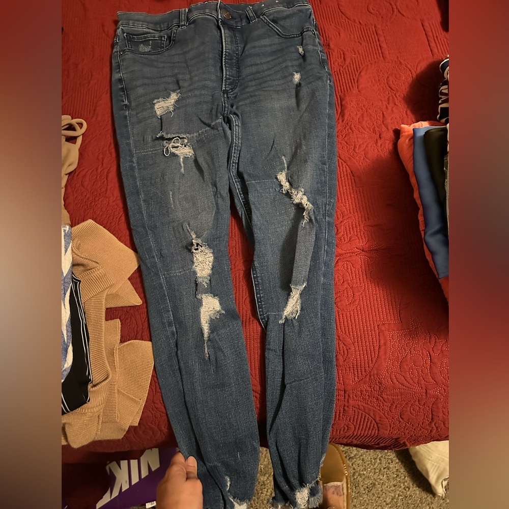 Express Distressed skinny Jeans